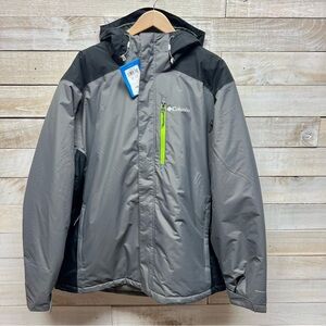 Columbia Tipton Peak Insulated Jacket Mens XL‎ Gray Black Hooded NWT New